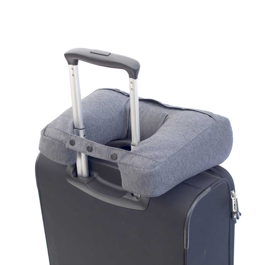 Kneck™ Travel Pillow 3-in-1. Comfort Plus. Resekudde för laptop, surfplatta & nacke - Salt & Pepper Grå kudde. 33x28x10 cm. Bomullsmix - 5
