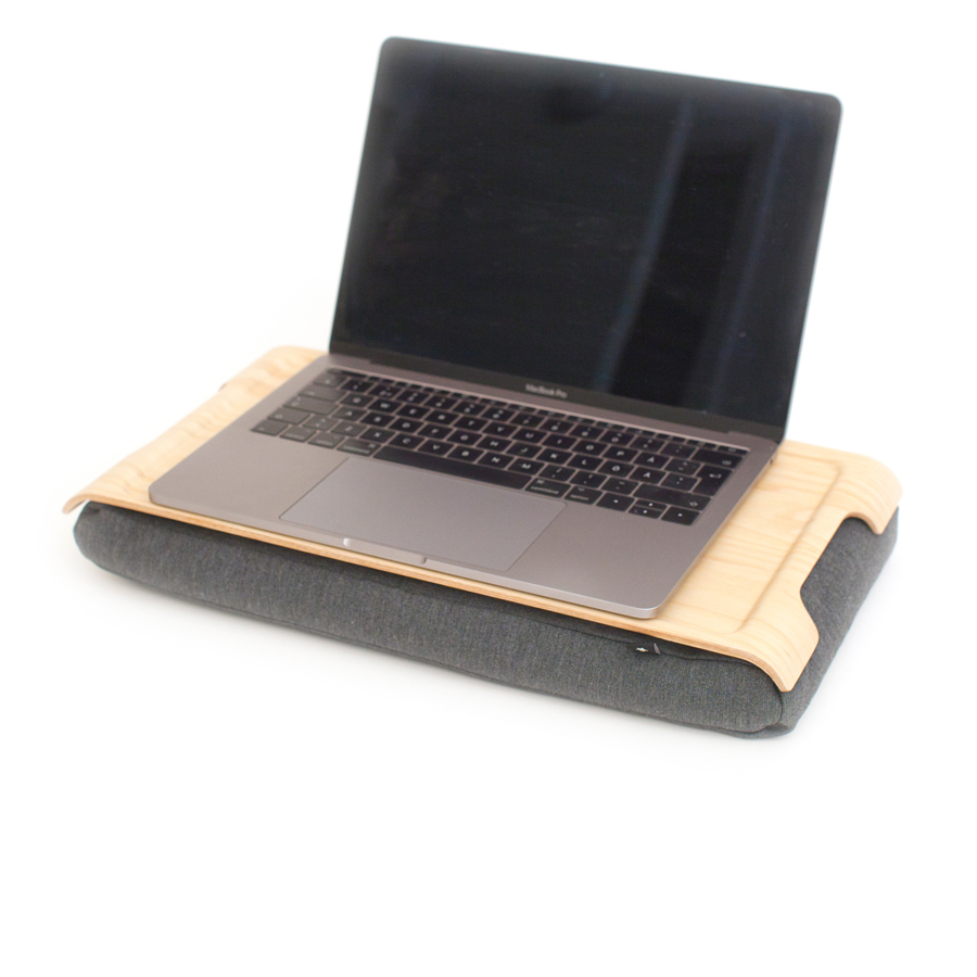 Mini Laptray Antislip - Ask/ Salt & Pepper Grå. 43x23x6,5 cm. Ask/Bomullsmix - 2
