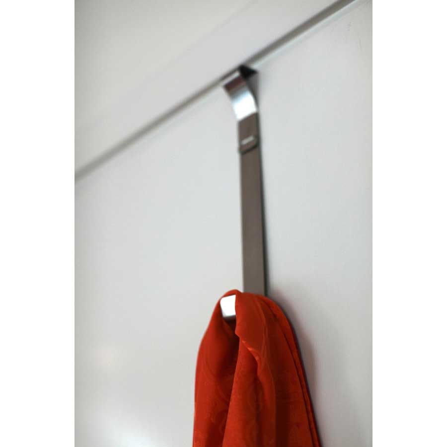 Flexibel hängare över dörren, enkel krok. Smart hooks - Borstad/Grå. 2,4x6,3x22 cm. Borstat rostfritt stål, silikon - 1