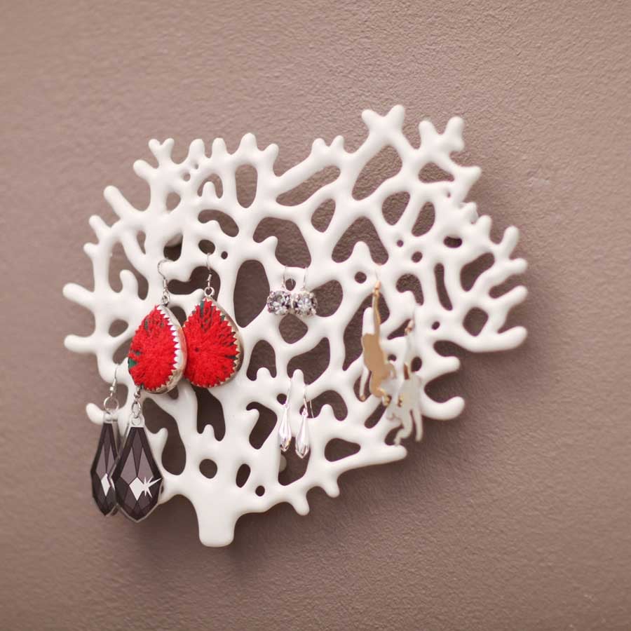 Smyckeshängare Coral Hook - Matt svart. 22x18,5x2,5 cm. Gjuten zink - 4
