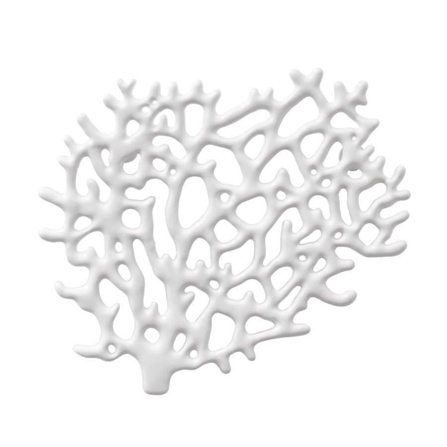 Smyckeshängare Coral Hook - Vit. 22x18,5x2,5 cm. Gjuten zink