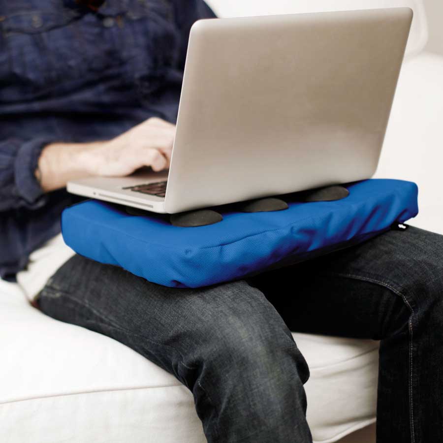 Surfpillow Hitech för laptop - Blå/Svart. 37x27x6 cm. Polyester/Silikon - 3