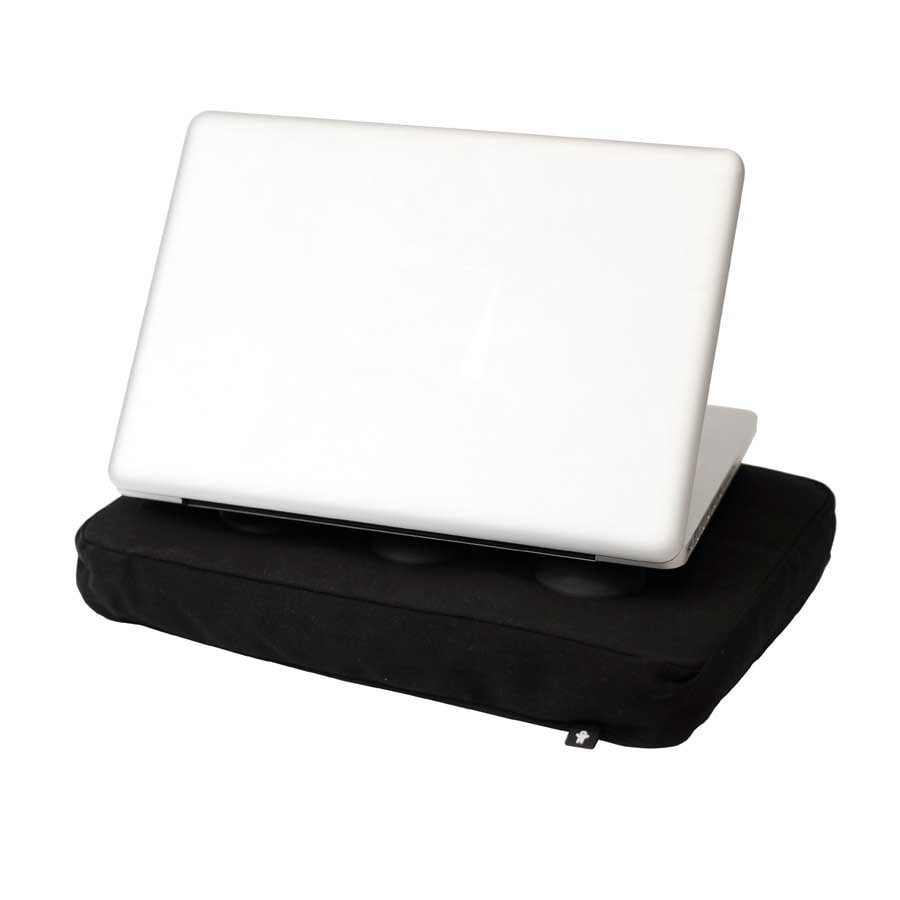 Surfpillow för laptop - Svart/Svart. 37x27x6 cm. Bomull/Silikon - 1