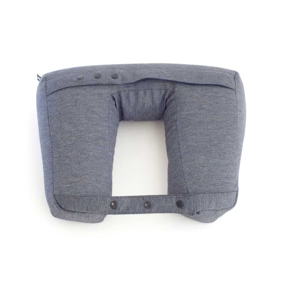 Kneck™ Travel Pillow 3-in-1. Comfort Plus. Resekudde för laptop, surfplatta & nacke - Salt & Pepper Grå kudde. 33x28x10 cm. Bomullsmix - 10