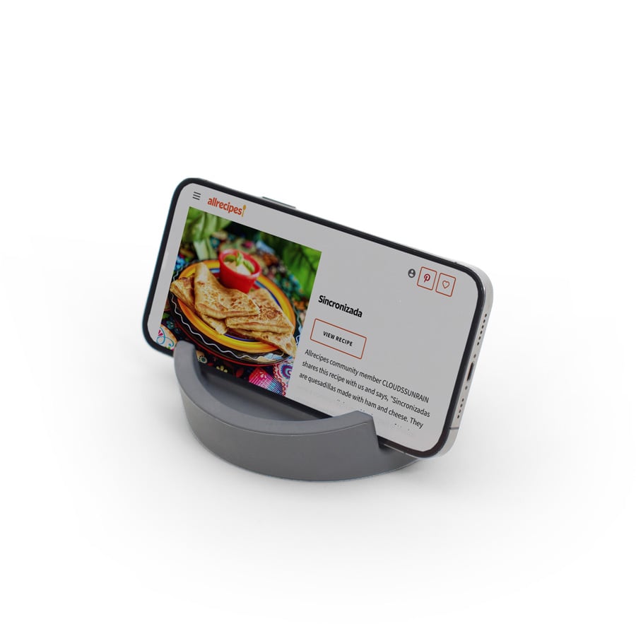 iPad ställ Kitchen Tablet Stand. Kokboksstöd för iPad/tablet PC - Grafitgrå. ø11,4 cm, 4,5 cm hög. Silikon - 5