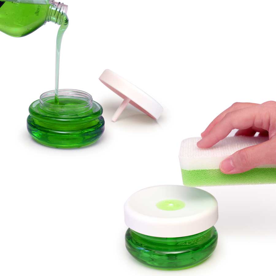 Miljövänlig Diskmedelspump Do-Dish™ - Limegrön/Klar. 10x10x6 cm. PET/Plast - 3