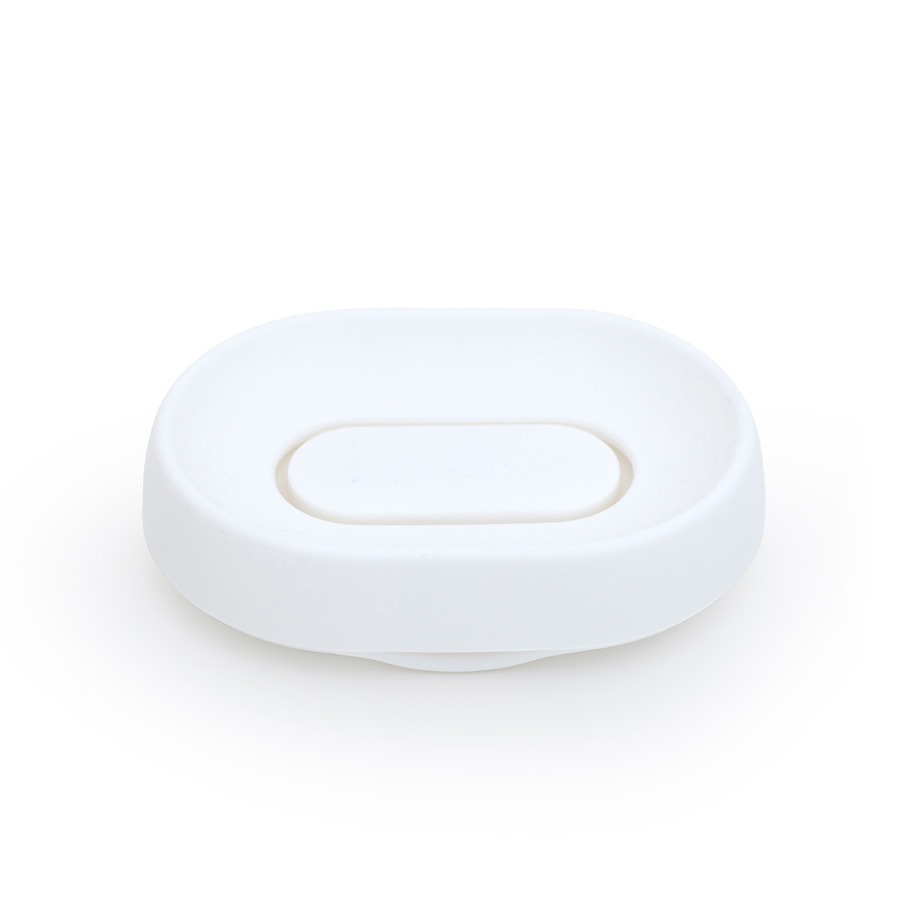 Tvålfat Soap Saver Flow PLUS. Oval - Vit. 14x10x3,5 cm. Silikon - 2