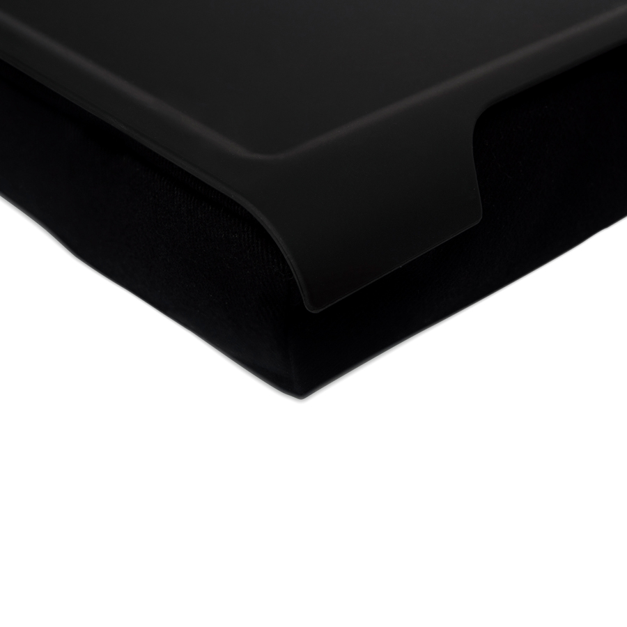 Mini Laptray Antislip - Svart/Svart. 43x23x6,5 cm. Plast/Bomull - 8