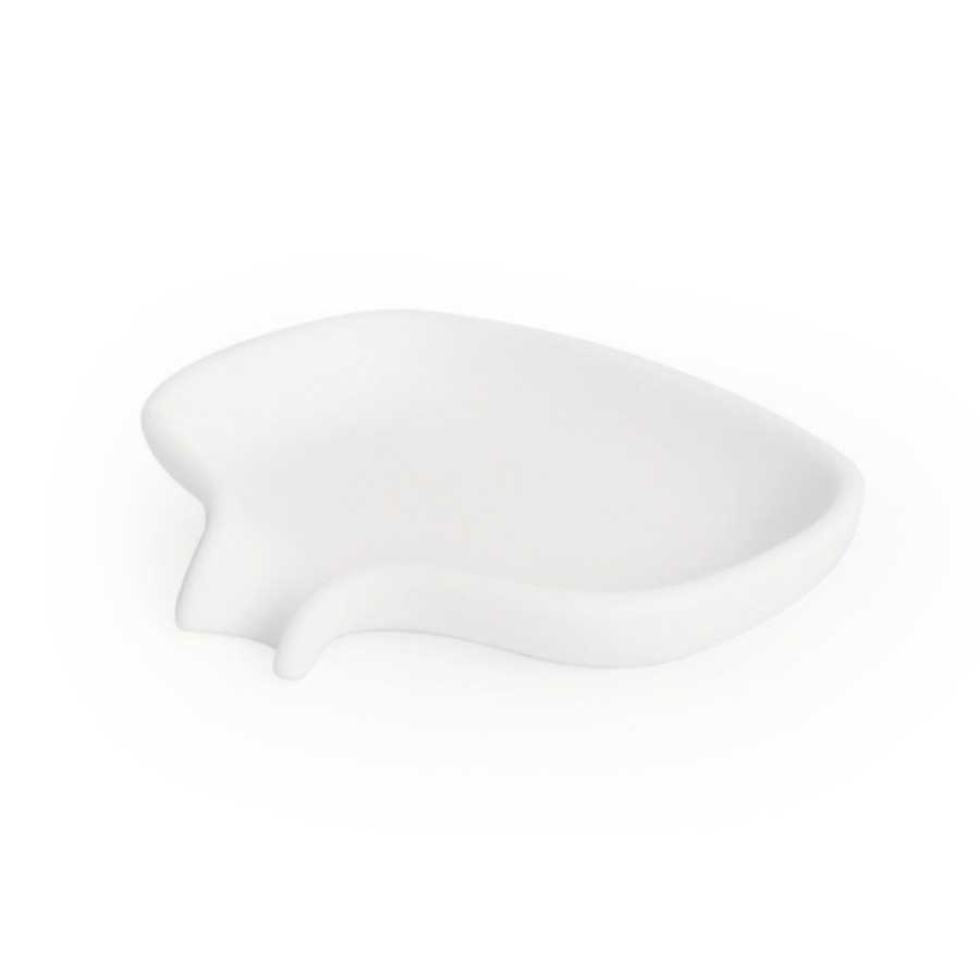 Tvålfat, Soap Saver Flow S - Vit. 10,8x8,5x2 cm. Silikon