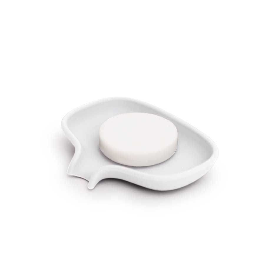 Tvålfat, Soap Saver Flow S - Vit. 10,8x8,5x2 cm. Silikon - 1