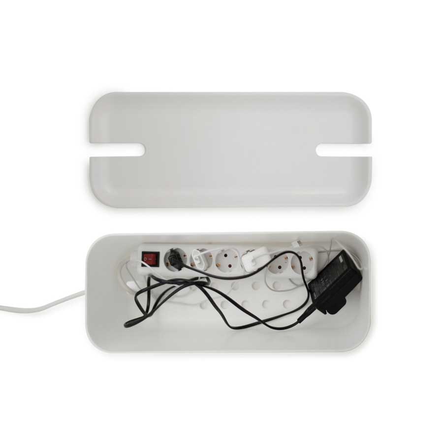 Cable Organiser XL. Hideaway - Vit/Natur. 45x18x17 cm. Plast/Silikon - 3