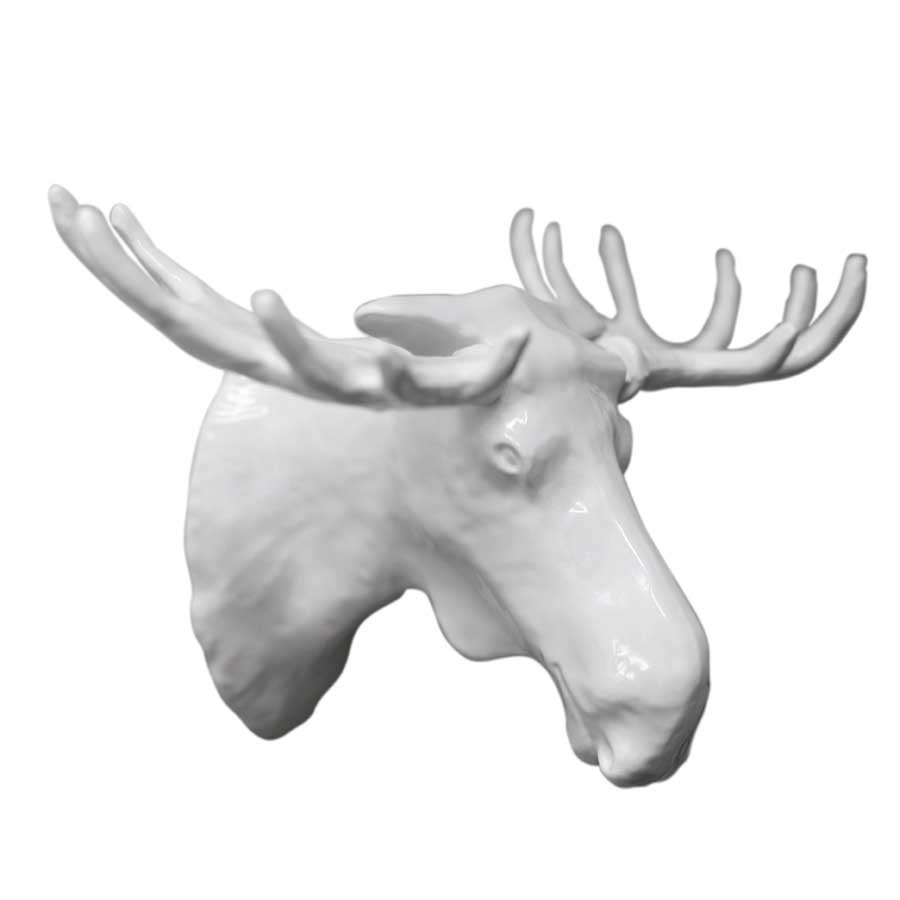 Moose Hook - Blank Vit. 22x12,5x13,8 cm. Lackerad gjuten zink - 1